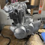 Honda motorcycle engine polishing
