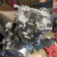 CL450 top engine polished and cleaned